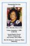 Thumbnail image of item number 1 in: '[Funeral Program for Dorothy Sims Lewis, September 1, 2006]'.