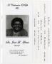 Primary view of [Funeral Program for Josie L. Lewis, November 21, 2005]