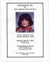 Pamphlet: [Funeral Program for Barbara Jean Maxey, March 1, 2010]