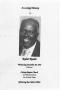 Primary view of [Funeral Program for Robert Reeder, December 29, 1993]