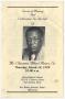 Pamphlet: [Funeral Program for Clarence Albert Rivers, Sr., March 18, 1999]