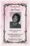Pamphlet: [Funeral Program for Lillie E. Roberts, December 2, 2006]