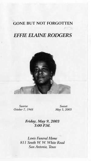 Primary view of object titled '[Funeral Program for Effie Elaine Rodgers, May 9, 2003]'.