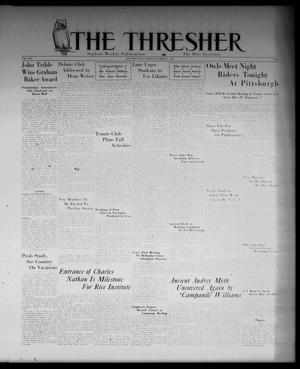 Primary view of object titled 'The Thresher (Houston, Tex.), Vol. 22, No. 2, Ed. 1 Friday, October 2, 1936'.