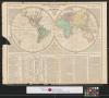 Thumbnail image of item number 1 in: 'Geographical map of the world: with the tracks of the most celebrated navigators for the elucidation of Lavoisne's genealogical, historical, chronological, and geographical atlas.'.