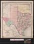 Map: County map of Texas, and Indian Territory.