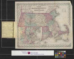 Primary view of object titled 'Colton's Massachusetts and Rhode Island.'.