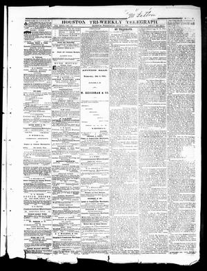 Primary view of object titled 'Houston Tri-Weekly Telegraph (Houston, Tex.), Vol. 31, No. 44, Ed. 1 Wednesday, July 5, 1865'.