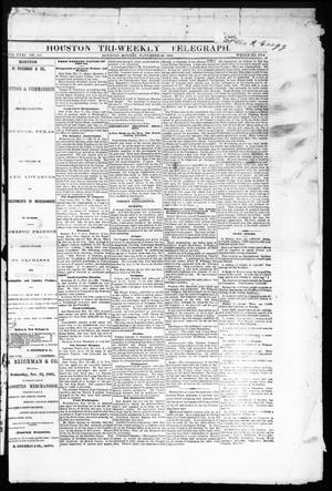 Primary view of object titled 'Houston Tri-Weekly Telegraph (Houston, Tex.), Vol. 31, No. 111, Ed. 1 Monday, November 20, 1865'.