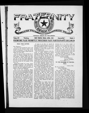 Primary view of object titled 'Fraternity (Fort Worth, Tex.), Vol. 14, No. 4, Ed. 1 Thursday, April 1, 1915'.
