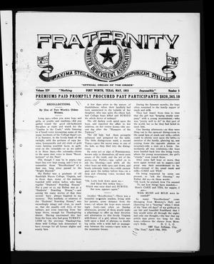 Primary view of object titled 'Fraternity (Fort Worth, Tex.), Vol. 14, No. 5, Ed. 1 Saturday, May 1, 1915'.