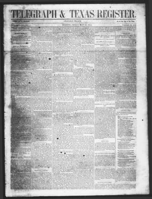 Primary view of object titled 'Telegraph & Texas Register (Houston, Tex.), Vol. 17, No. 20, Ed. 1 Friday, May 14, 1852'.