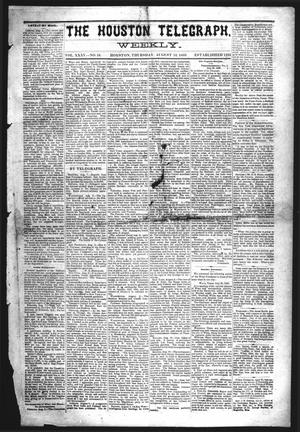 Primary view of object titled 'The Houston Telegraph (Houston, Tex.), Vol. 35, No. 16, Ed. 1 Thursday, August 12, 1869'.