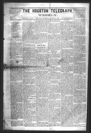 Primary view of object titled 'The Houston Telegraph (Houston, Tex.), Vol. 35, No. 17, Ed. 1 Thursday, August 19, 1869'.
