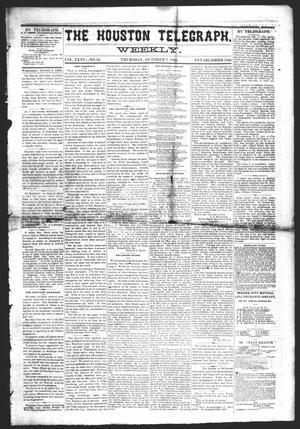 Primary view of object titled 'The Houston Telegraph (Houston, Tex.), Vol. 35, No. 24, Ed. 1 Thursday, October 7, 1869'.