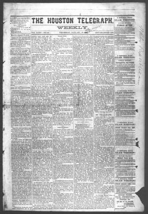 Primary view of object titled 'The Houston Telegraph (Houston, Tex.), Vol. 35, No. 36, Ed. 1 Thursday, January 13, 1870'.