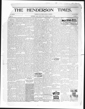 Primary view of object titled 'The Henderson Times.  (Henderson, Tex.), Vol. 40, No. 13, Ed. 1 Thursday, March 30, 1899'.