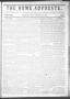 Thumbnail image of item number 1 in: 'The Home Advocate. (Jefferson, Tex.), Vol. 1, No. 5, Ed. 1 Saturday, February 20, 1869'.