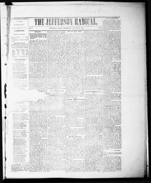 Primary view of object titled 'The Jefferson Radical. (Jefferson, Tex.), Vol. 1, No. 25, Ed. 1 Saturday, January 29, 1870'.