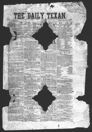 Primary view of object titled 'The Daily Texan (San Antonio, Tex.), Vol. 2, No. 29, Ed. 1 Tuesday, August 9, 1859'.