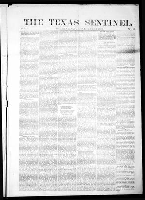 Primary view of object titled 'The Texas Sentinel. (Brenham, Tex.), Vol. 1, No. 15, Ed. 1 Saturday, July 13, 1878'.