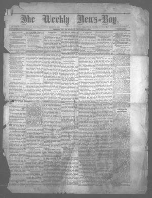 Primary view of object titled 'The Weekly News=Boy, Ed. 1 Friday, October 3, 1884'.