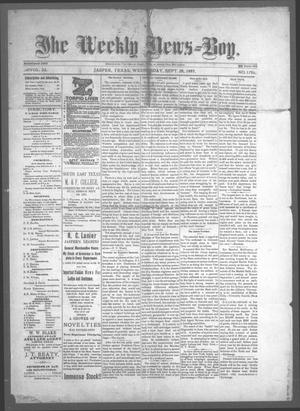 Primary view of object titled 'The Weekly News=Boy, Vol. 23, No. 17, Ed. 1 Wednesday, September 28, 1887'.