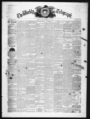 Primary view of object titled 'The Weekly Telegraph (Houston, Tex.), Vol. 23, No. 16, Ed. 1 Wednesday, July 8, 1857'.