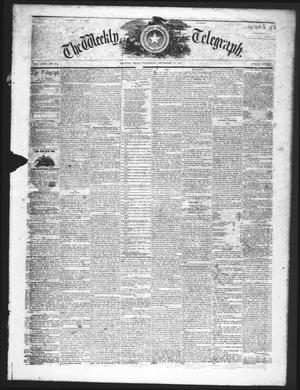 Primary view of object titled 'The Weekly Telegraph (Houston, Tex.), Vol. 23, No. 26, Ed. 1 Wednesday, September 16, 1857'.