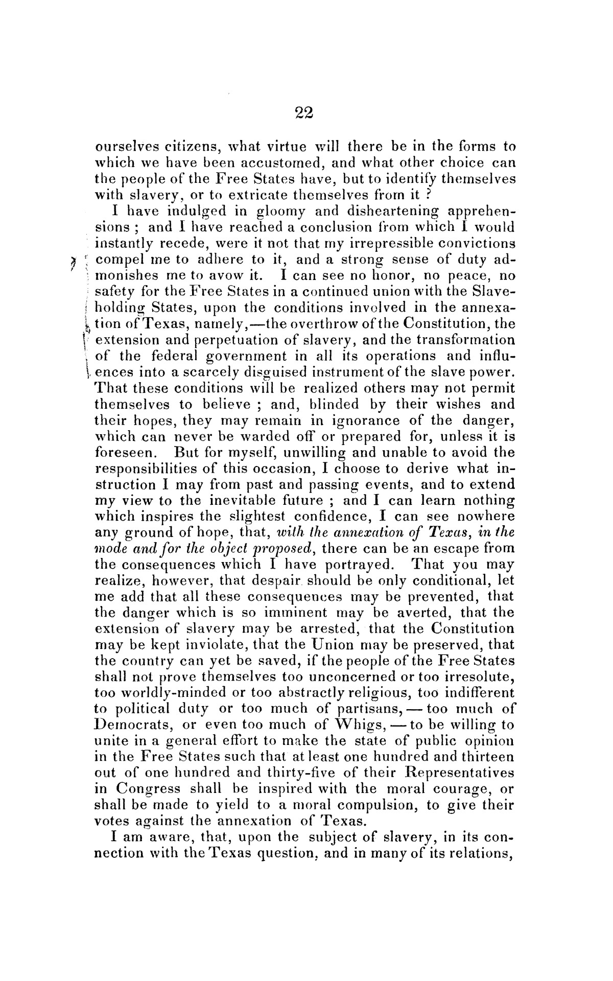 Address on the annexation of Texas, and the aspect of slavery in the United States, in connection therewith: delivered in Boston November 14 and 18, 1845
                                                
                                                    [Sequence #]: 22 of 56
                                                