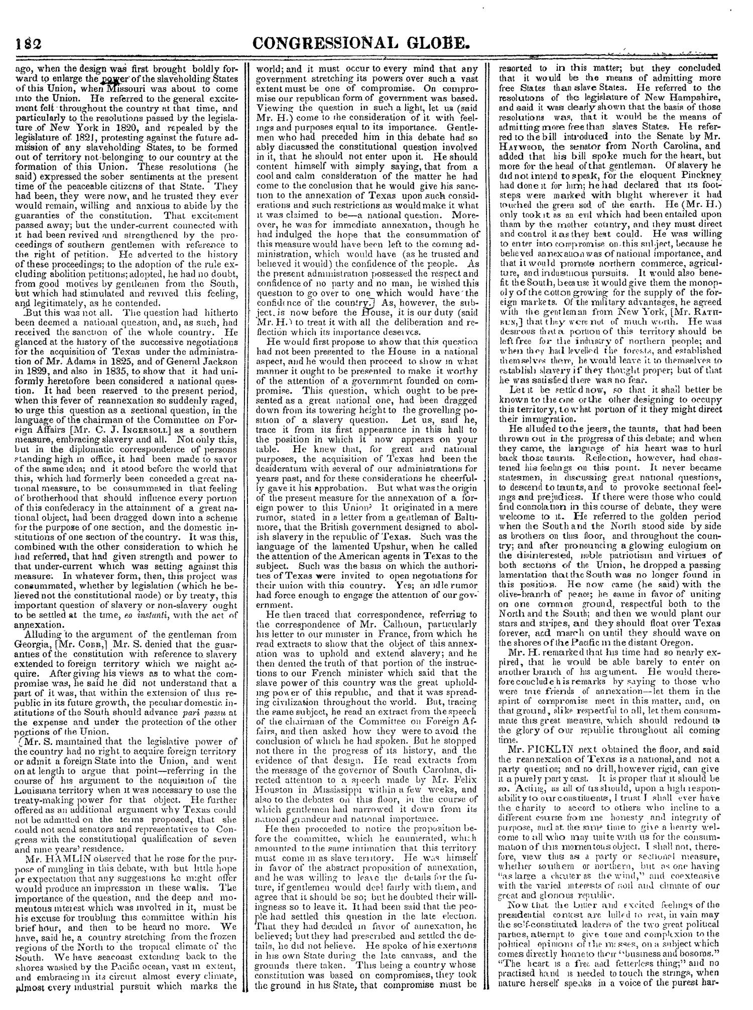 The Congressional Globe, Volume 14: Twenty-Eighth Congress, Second Session
                                                
                                                    182
                                                