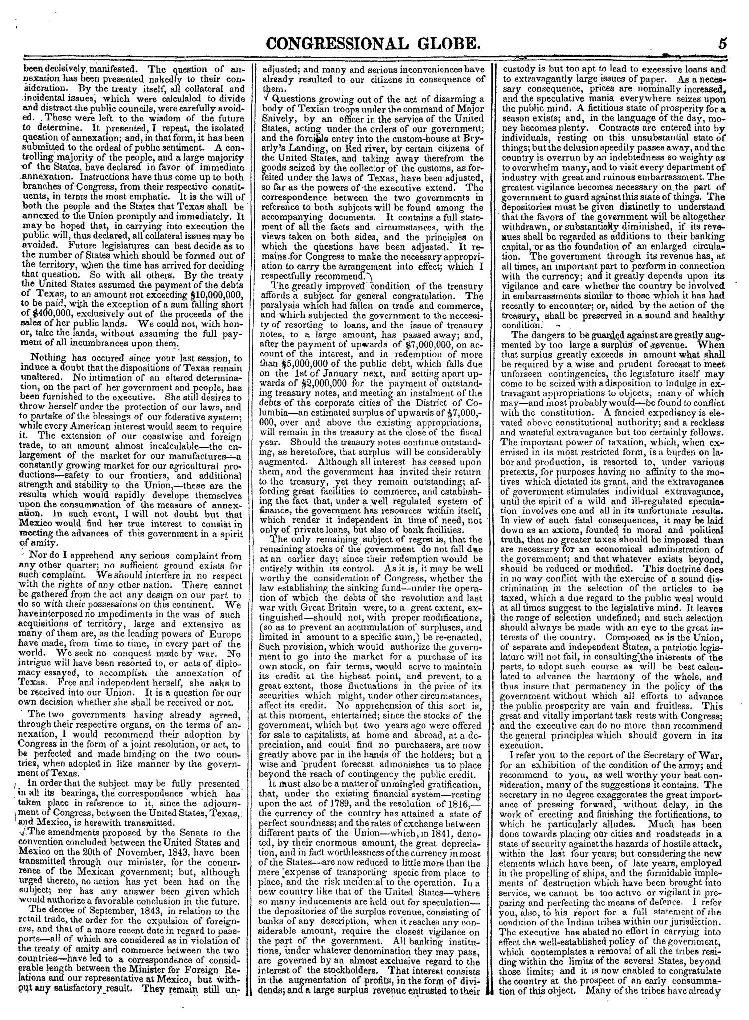 The Congressional Globe, Volume 14: Twenty-Eighth Congress, Second Session
                                                
                                                    5
                                                