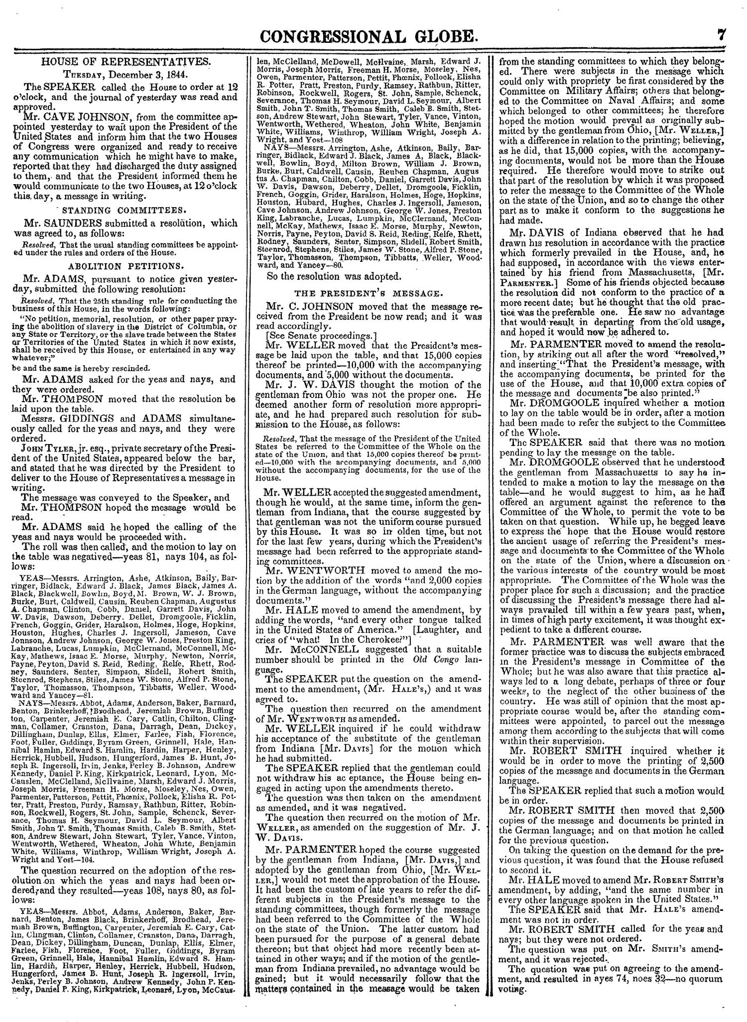 The Congressional Globe, Volume 14: Twenty-Eighth Congress, Second Session
                                                
                                                    7
                                                