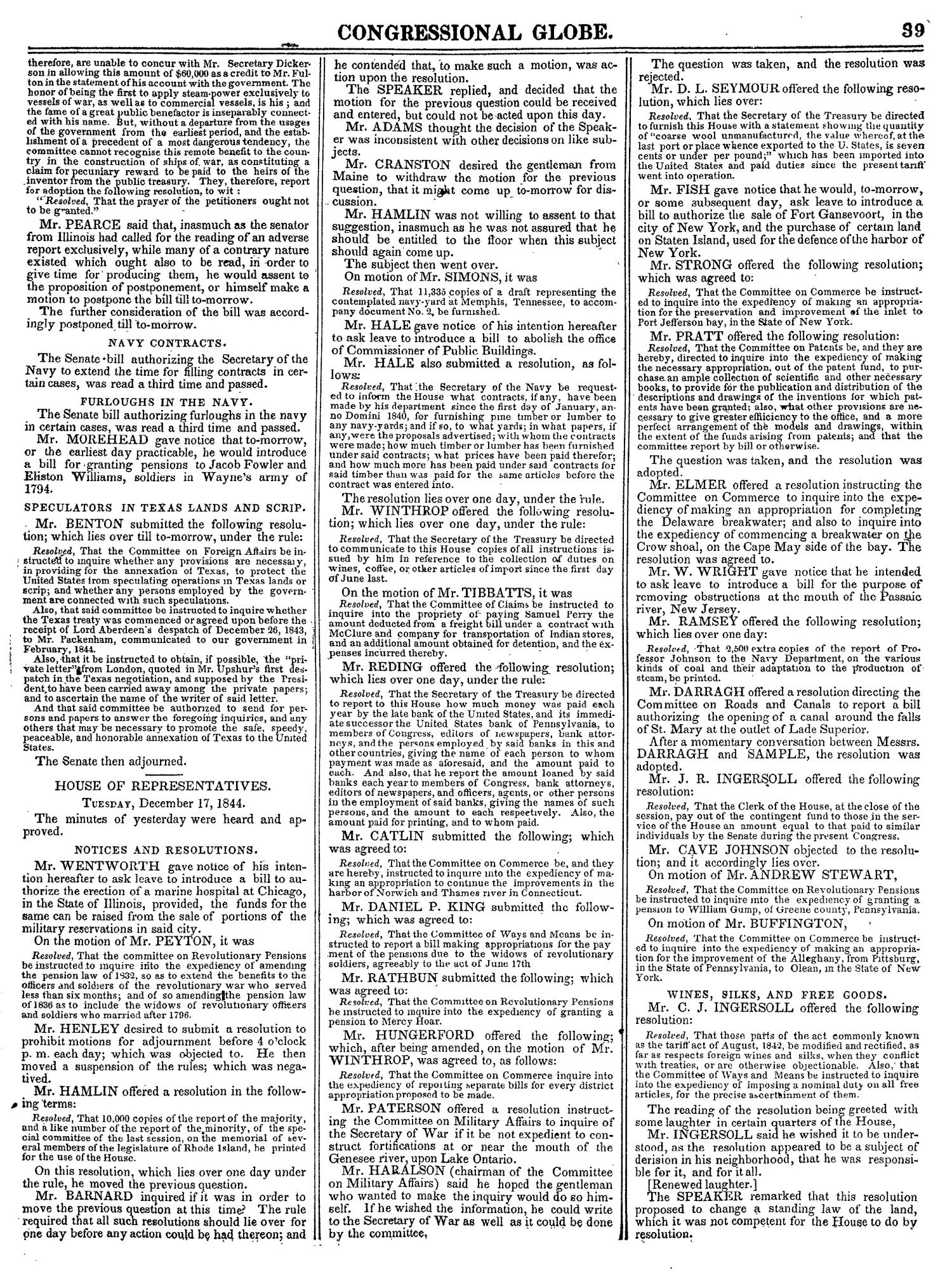 The Congressional Globe, Volume 14: Twenty-Eighth Congress, Second Session
                                                
                                                    39
                                                