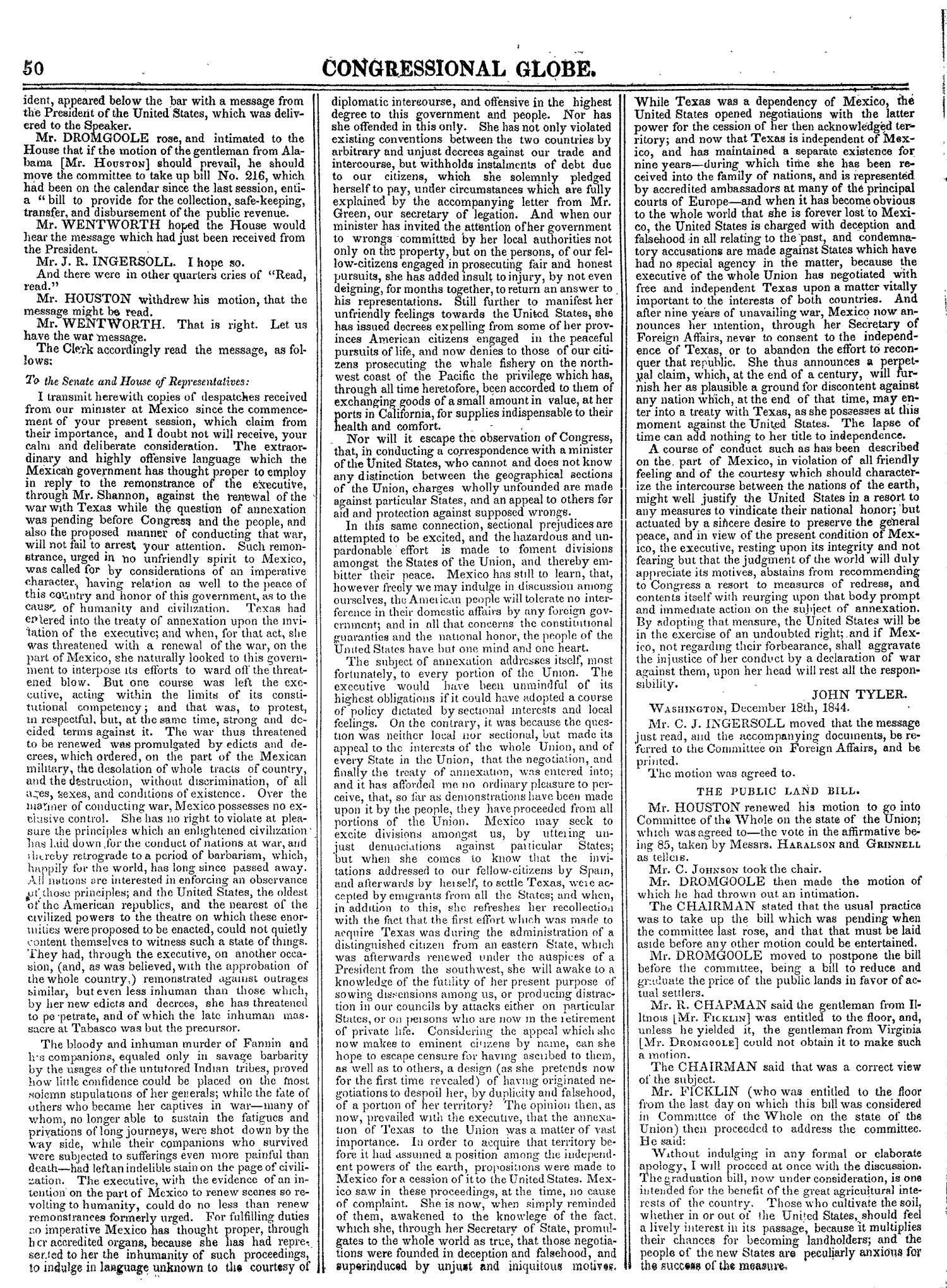The Congressional Globe, Volume 14: Twenty-Eighth Congress, Second Session
                                                
                                                    50
                                                