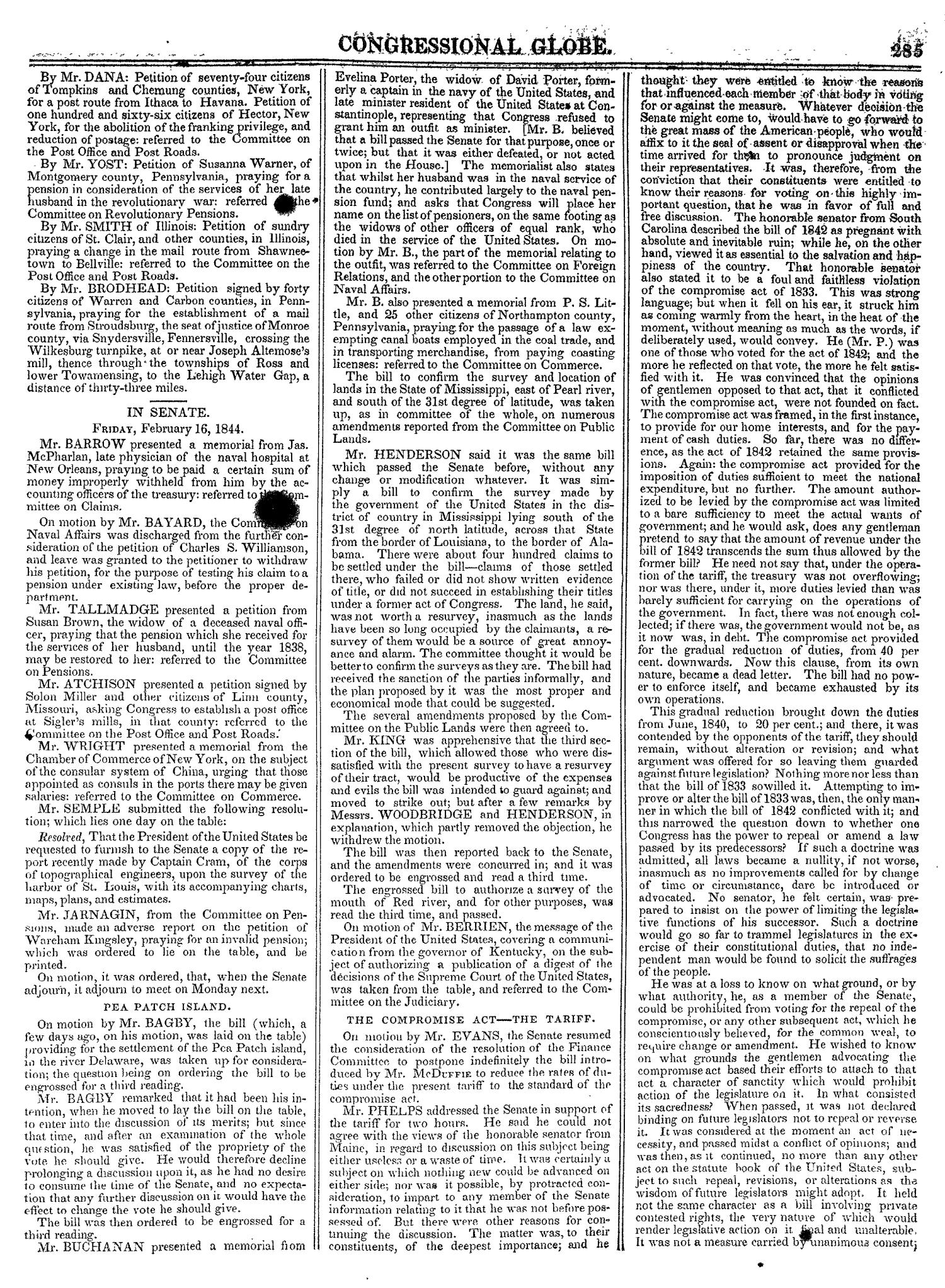 The Congressional Globe, Volume 13, Part 1: Twenty-Eighth Congress, First Session
                                                
                                                    285
                                                