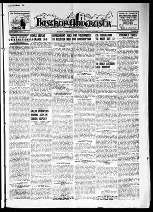 Primary view of object titled 'Bastrop Advertiser (Bastrop, Tex.), Vol. 87, No. 29, Ed. 1 Thursday, October 3, 1940'.