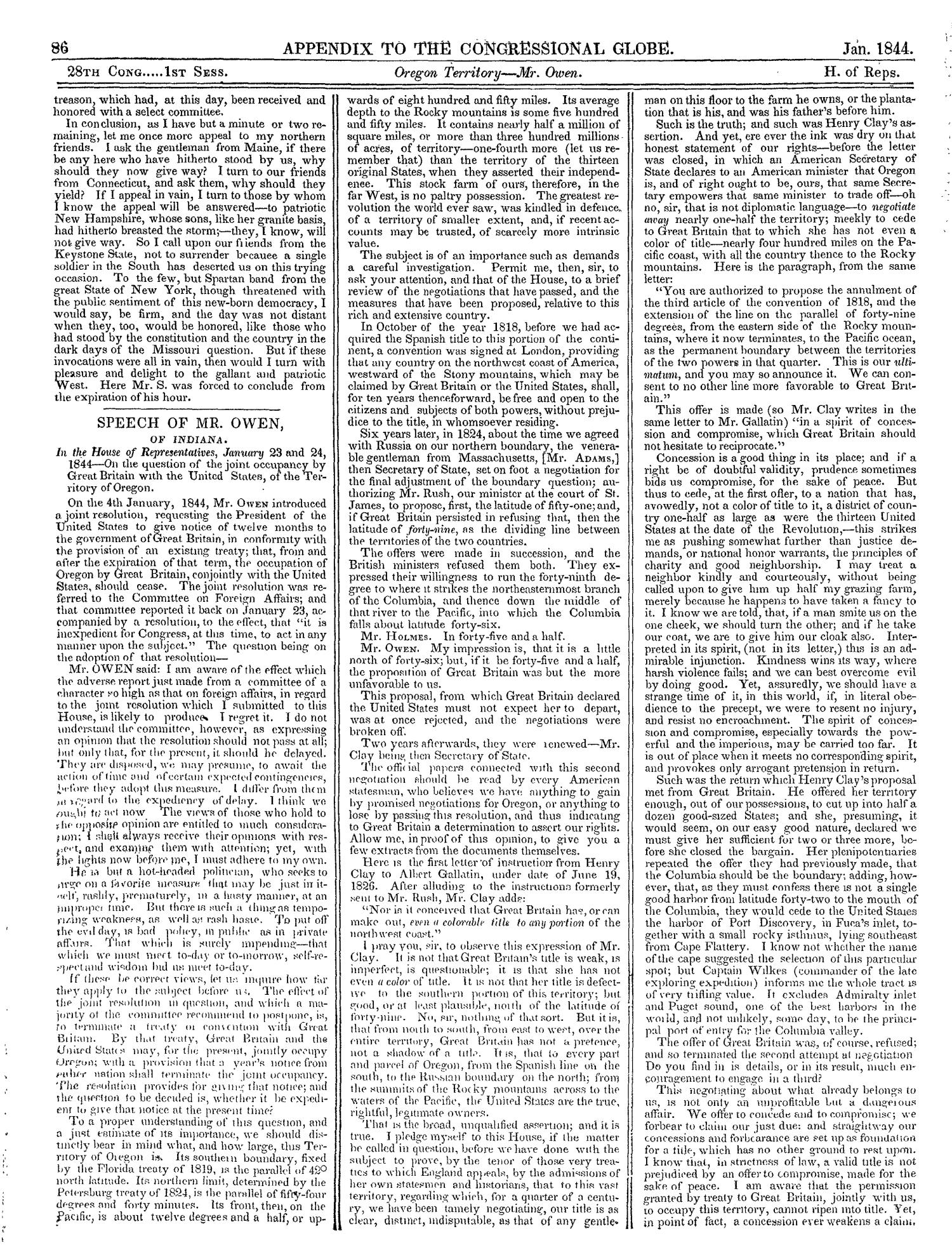 The Congressional Globe, Volume 13, Part 2: Twenty-Eighth Congress, First Session
                                                
                                                    86
                                                