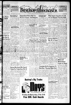Primary view of object titled 'Bastrop Advertiser (Bastrop, Tex.), Vol. 101, No. 49, Ed. 1 Thursday, February 4, 1954'.