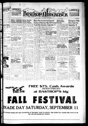 Primary view of object titled 'Bastrop Advertiser (Bastrop, Tex.), Vol. 102, No. 28, Ed. 1 Thursday, September 9, 1954'.