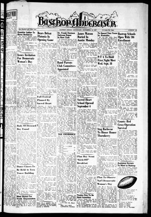 Primary view of Bastrop Advertiser (Bastrop, Tex.), Vol. 105, No. 28, Ed. 1 Thursday, September 12, 1957