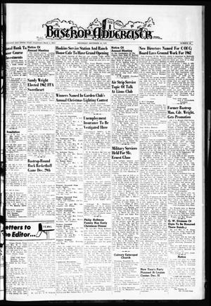 Primary view of object titled 'Bastrop Advertiser (Bastrop, Tex.), Vol. 109, No. 44, Ed. 1 Thursday, December 28, 1961'.
