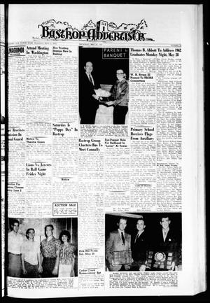 Primary view of object titled 'Bastrop Advertiser (Bastrop, Tex.), Vol. 110, No. 13, Ed. 1 Thursday, May 24, 1962'.
