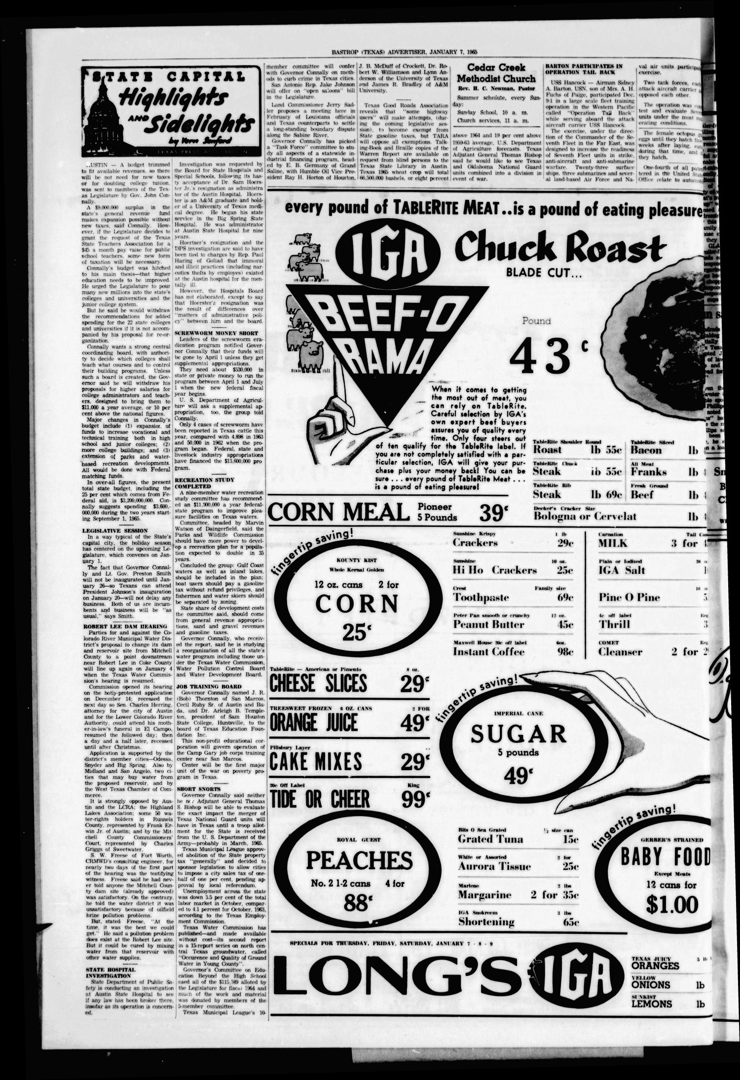 Bastrop Advertiser (Bastrop, Tex.), Vol. 112, No. 45, Ed. 1 Thursday, January 7, 1965
                                                
                                                    [Sequence #]: 4 of 8
                                                