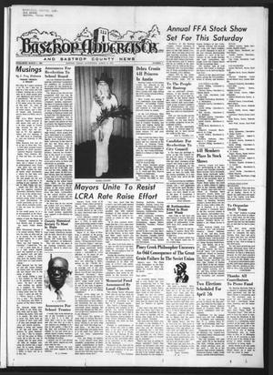 Primary view of object titled 'Bastrop Advertiser and Bastrop County News (Bastrop, Tex.), Vol. [120], No. 3, Ed. 1 Thursday, March 15, 1973'.