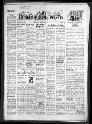Primary view of object titled 'Bastrop Advertiser and Bastrop County News (Bastrop, Tex.), Vol. [122], No. 18, Ed. 1 Thursday, July 3, 1975'.