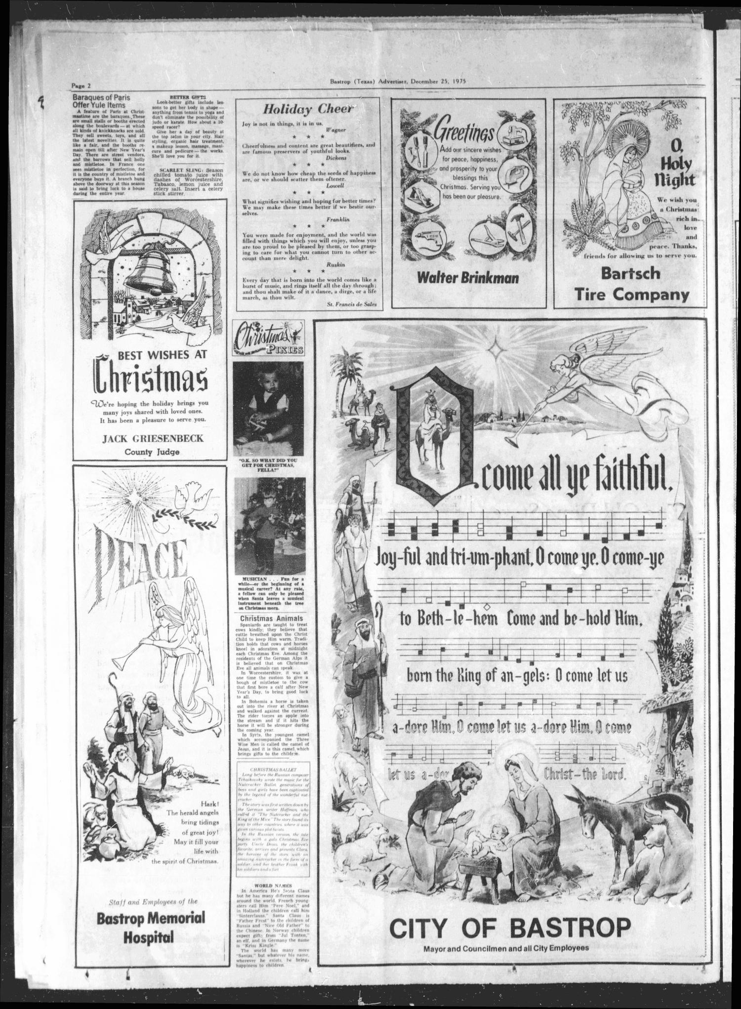 Bastrop Advertiser and Bastrop County News (Bastrop, Tex.), Vol. [122], No. 43, Ed. 1 Thursday, December 25, 1975
                                                
                                                    [Sequence #]: 2 of 26
                                                