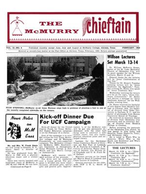 Primary view of object titled 'Chieftain, Volume 10, Number 4, February 1962'.
