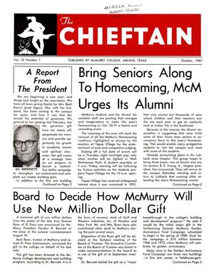 Primary view of object titled 'Chieftain, Volume 16, Number 1, October 1967'.
