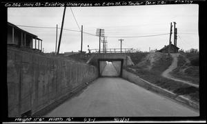 Primary view of object titled '[Photograph of Existing Underpass]'.